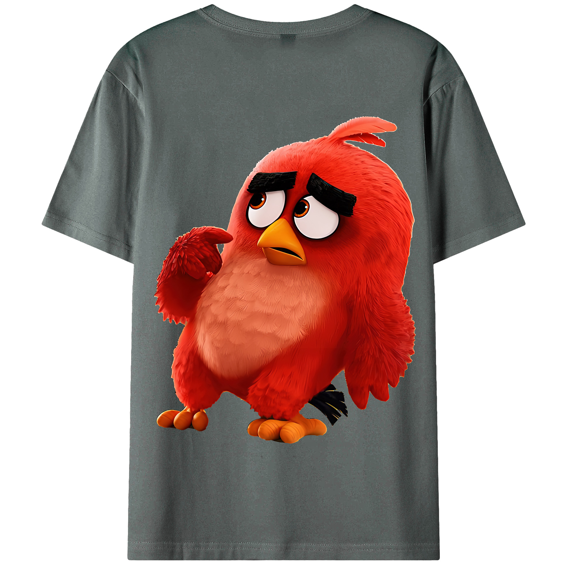 （画像用） Angry Birds アングリーバード 綿100％半袖Tシャツ（背面プリント）